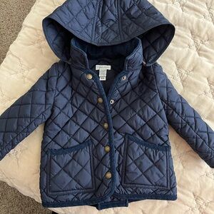 Kids Quilted Navy Jacket